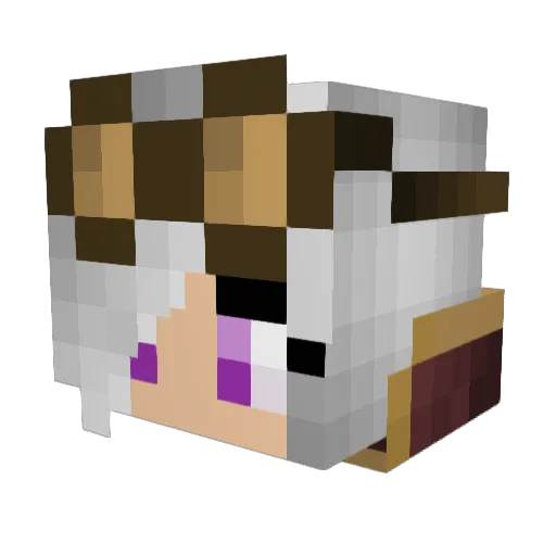 xXLunarisXx Minecraft avatar head, 3D render