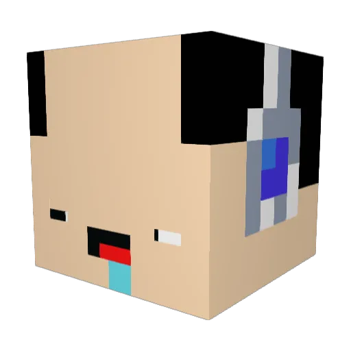 xXMatsHDXDLPXx Minecraft avatar head, 3D render