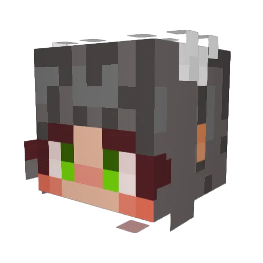 xXMewRoseXx Minecraft avatar head, 3D render