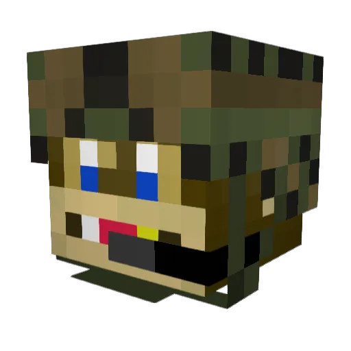 xXMonkeyPlayzXx Minecraft avatar head, 3D render