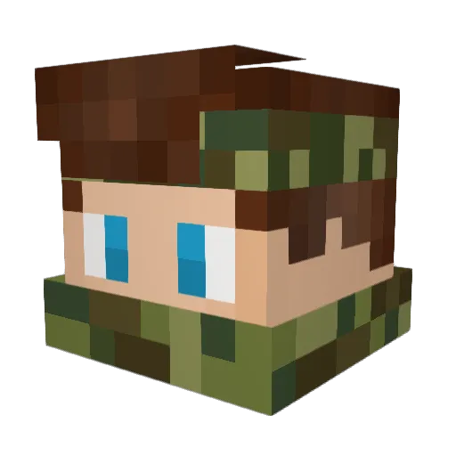 xXNotMarvin Minecraft avatar head, 3D render