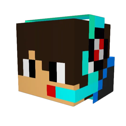xXPaeXx Minecraft avatar head, 3D render