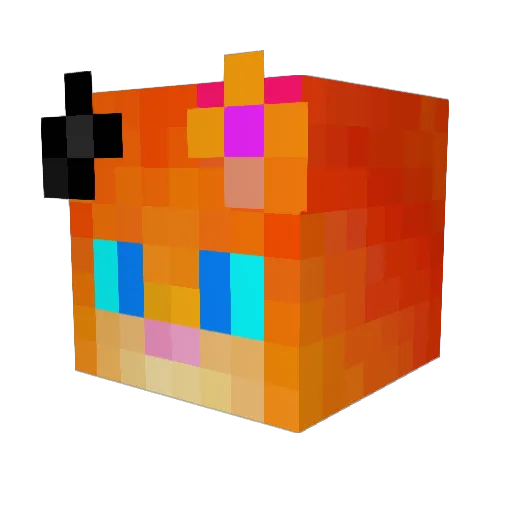 xXRustyCatXx Minecraft avatar head, 3D render