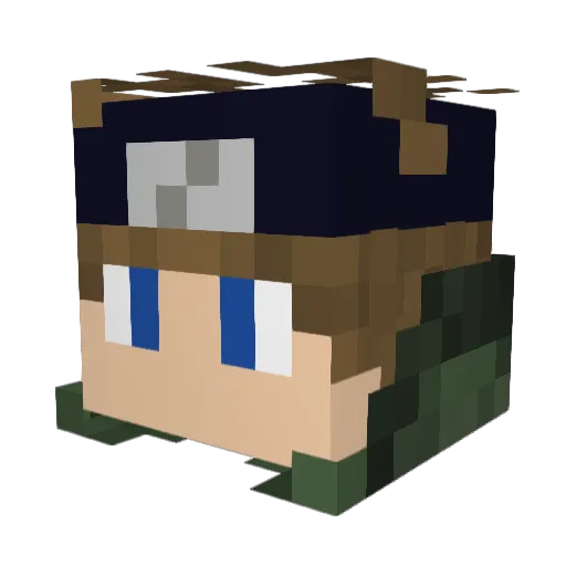 xXShadeSlayer16 Minecraft avatar head, 3D render