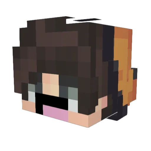 xXShadowXx Minecraft avatar head, 3D render