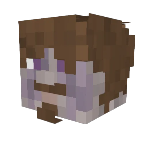 xXShatterXx Minecraft avatar head, 3D render