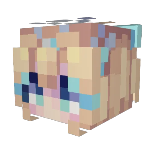 xXSilverwolf44Xx Minecraft avatar head, 3D render