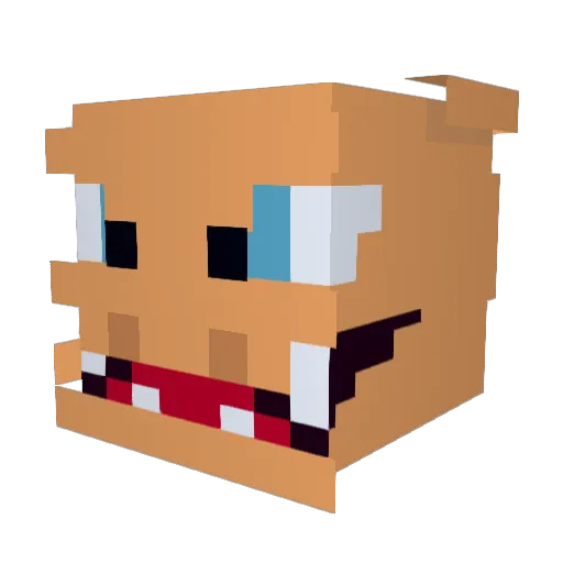 xXT0r3jiXx Minecraft avatar head, 3D render