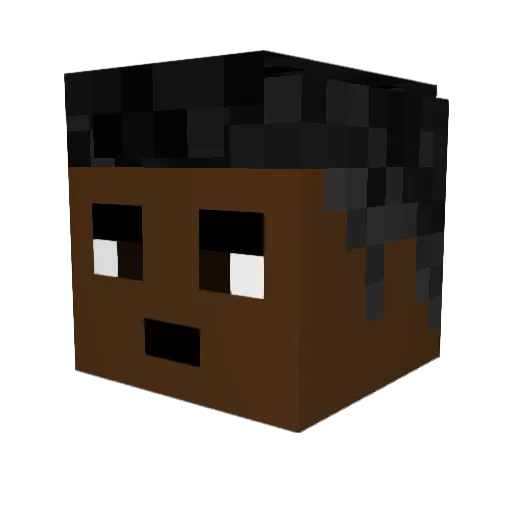 xXTPXx Minecraft avatar head, 3D render