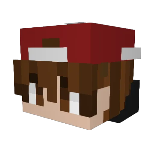 xXTheBlackXx Minecraft avatar head, 3D render