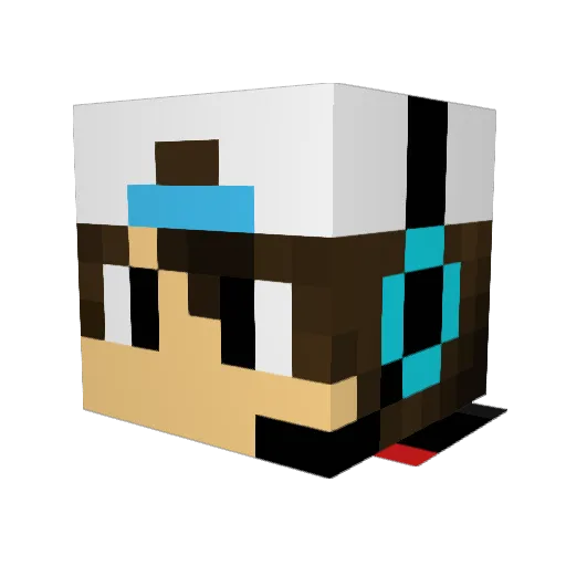 xXTheBombZz Minecraft avatar head, 3D render