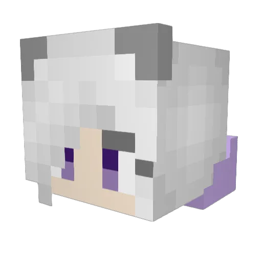 xXWinterGreenXx Minecraft avatar head, 3D render