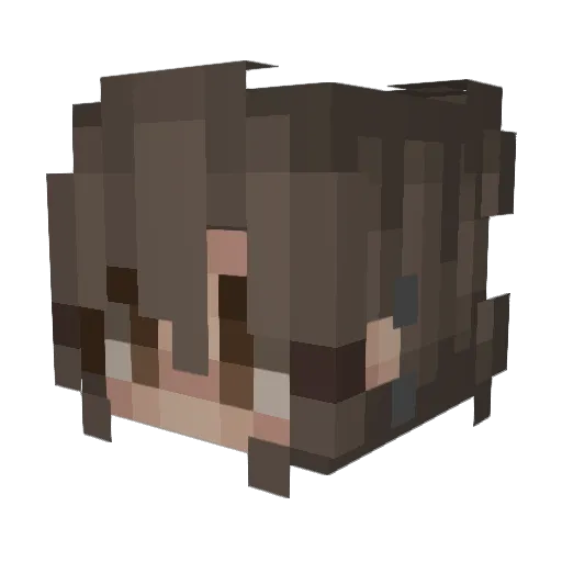 xXWolfy44 Minecraft avatar head, 3D render