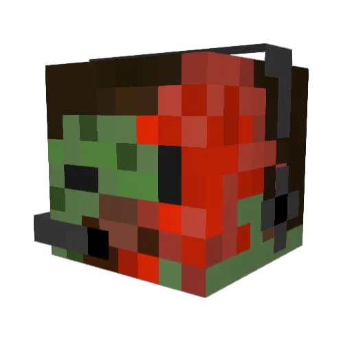 xXZomzXx Minecraft avatar head, 3D render