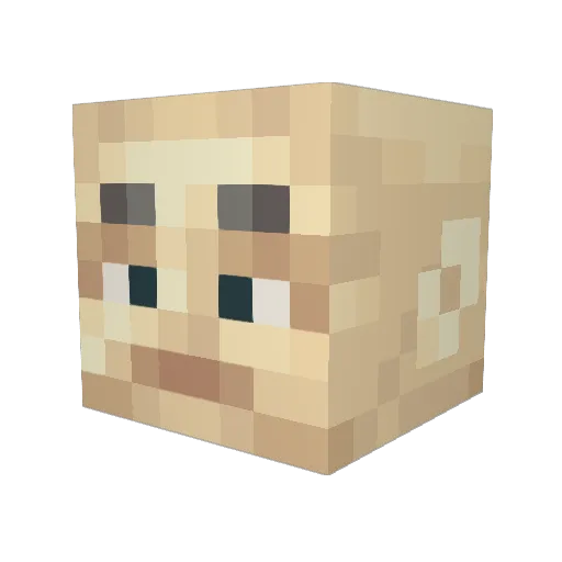 xX_Dr_Evil_Xx Minecraft avatar head, 3D render