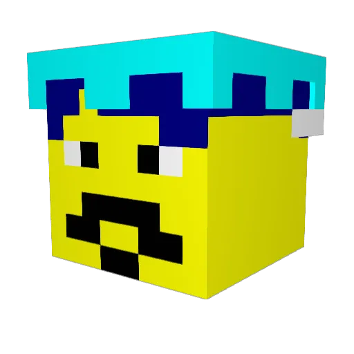 xX_Hypno_Xx Minecraft avatar head, 3D render