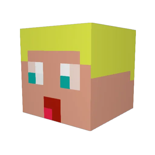 xX_L3on_Xx Minecraft avatar head, 3D render