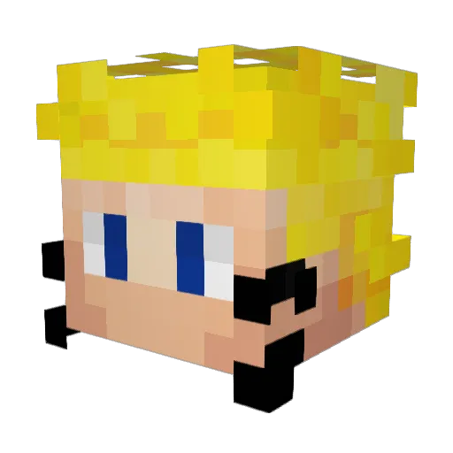 xX_LOUITOS_Xx Minecraft avatar head, 3D render