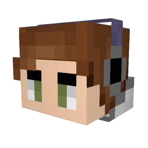 xX_Nightmare Minecraft avatar head, 3D render