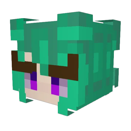 xXakariXx Minecraft avatar head, 3D render