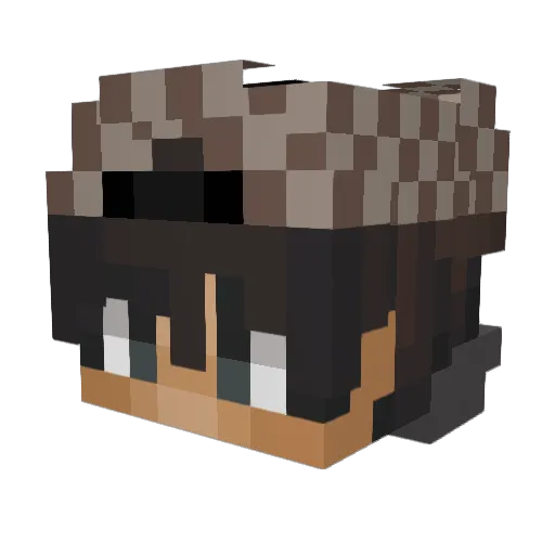 xXbadpizzaXx Minecraft avatar head, 3D render
