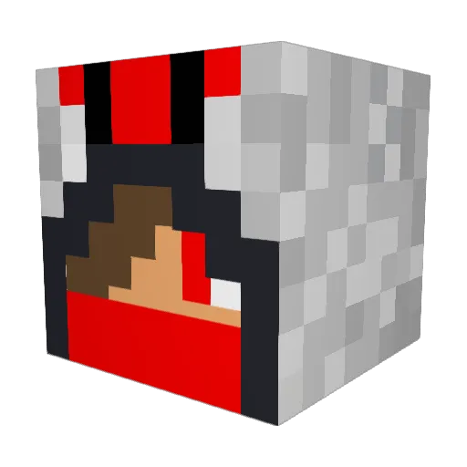 xXcarnage Minecraft avatar head, 3D render