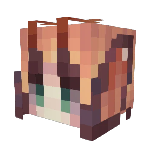 xXertyo Minecraft avatar head, 3D render