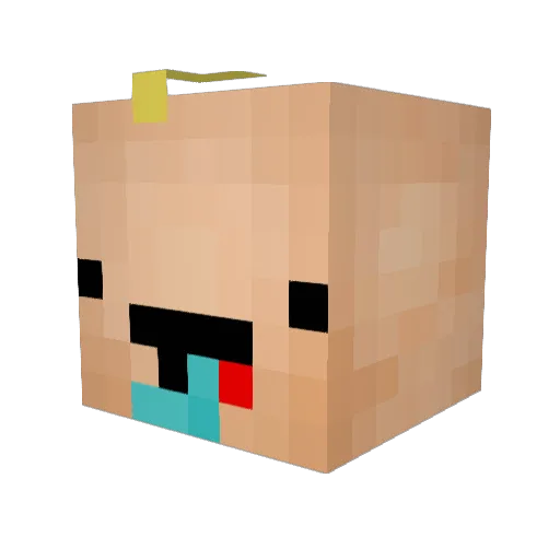 xXfediXx Minecraft avatar head, 3D render