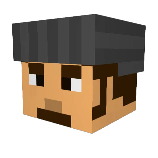 xXmortisx Minecraft avatar head, 3D render