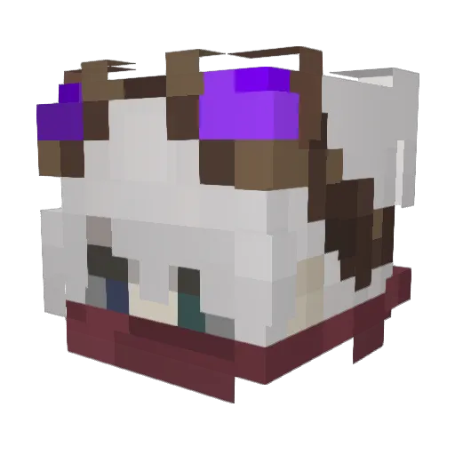 xXquzoXx Minecraft avatar head, 3D render