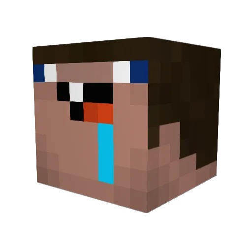 xXstrixXx Minecraft avatar head, 3D render