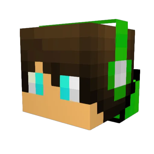 xXxCrafterHDxXx Minecraft avatar head, 3D render