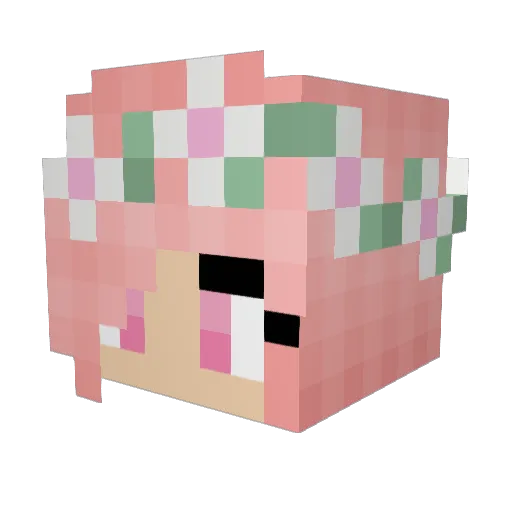 xXxLanaxXx Minecraft avatar head, 3D render