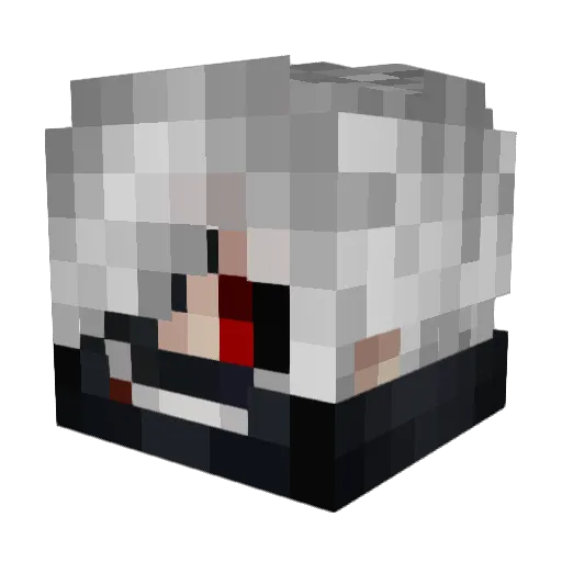 xXx_Kaneki_xXx Minecraft avatar head, 3D render