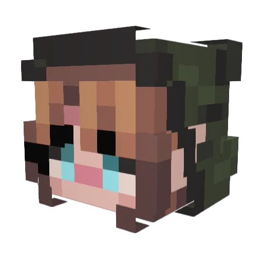 xXylaa Minecraft avatar head, 3D render