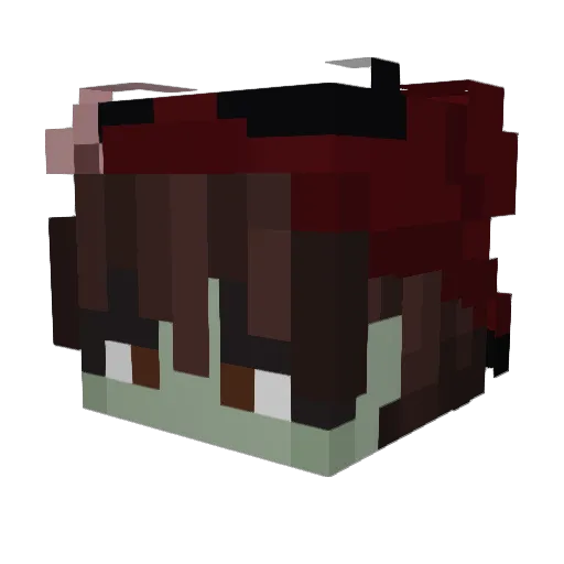 xYBDx Minecraft avatar head, 3D render