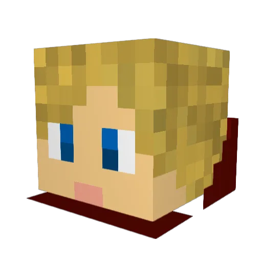 xYFigo Minecraft avatar head, 3D render