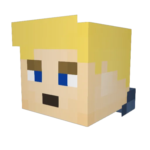xYannick Minecraft avatar head, 3D render