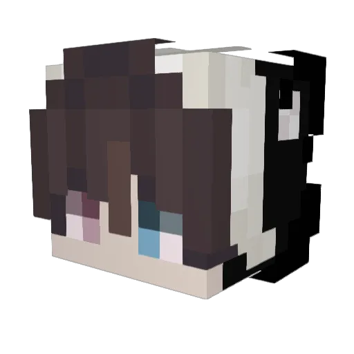 xYsF Minecraft avatar head, 3D render