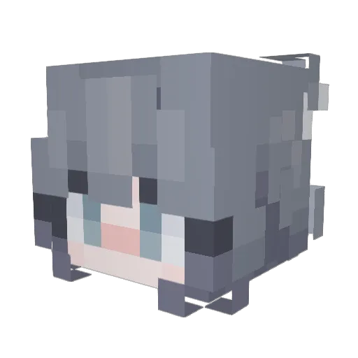xYuKu Minecraft avatar head, 3D render