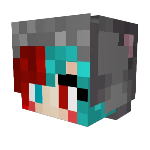 xYumiko Minecraft avatar head, 3D render