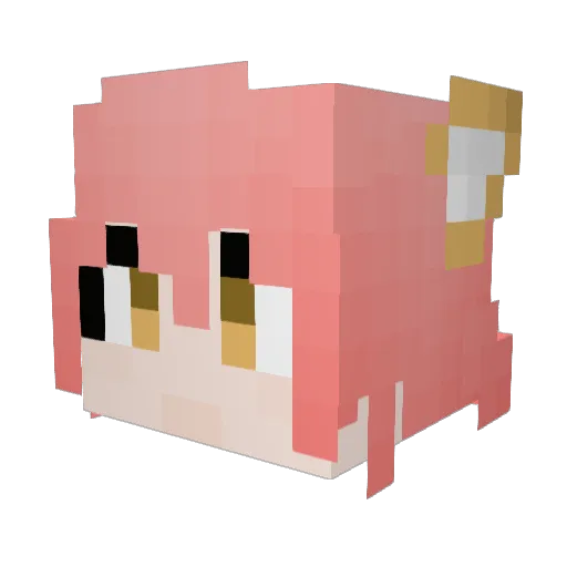 xYushi Minecraft avatar head, 3D render