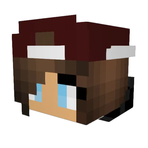 xYvonnex Minecraft avatar head, 3D render