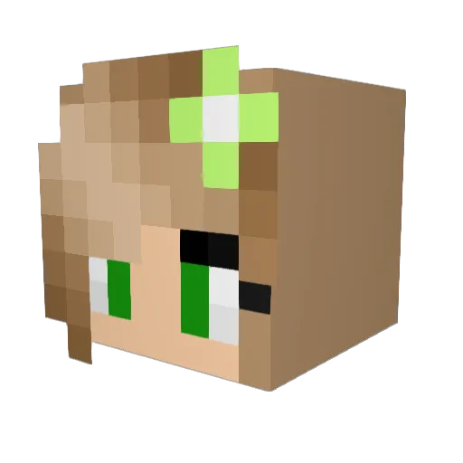 xZ0MB1Ex Minecraft avatar head, 3D render