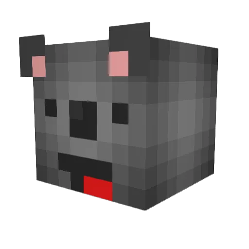 xZ1PP3Rx Minecraft avatar head, 3D render