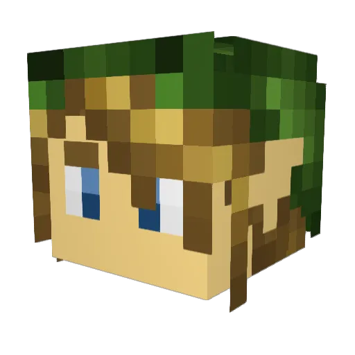 xZOMBIEx Minecraft avatar head, 3D render