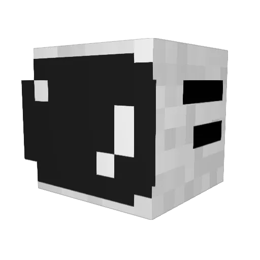 xZUBUS Minecraft avatar head, 3D render