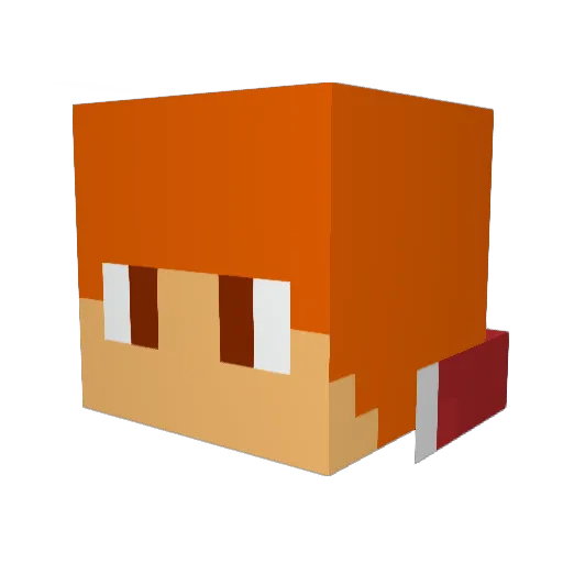 xZadig Minecraft avatar head, 3D render