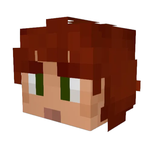 xZakariya Minecraft avatar head, 3D render