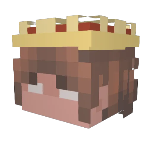 xZao Minecraft avatar head, 3D render